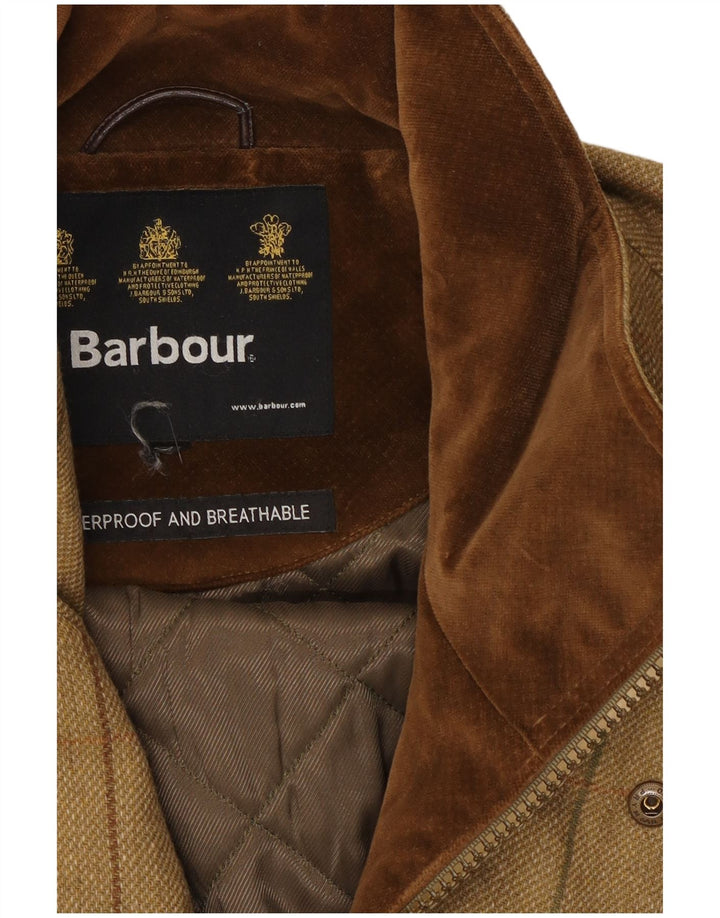 Barbour Mens Berwick Loose Fit Utility Jacket UK 44 2XL Khaki Check Wool