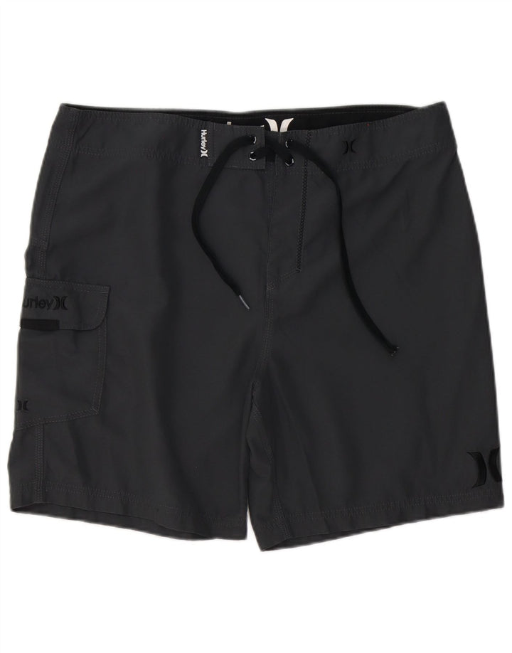 Hurley Mens Swimming Shorts Large  Grey Polyester