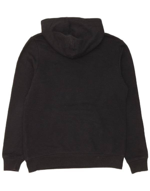 Jack & Jones Mens Zip Neck Graphic Hoodie Jumper Medium Black Polyester