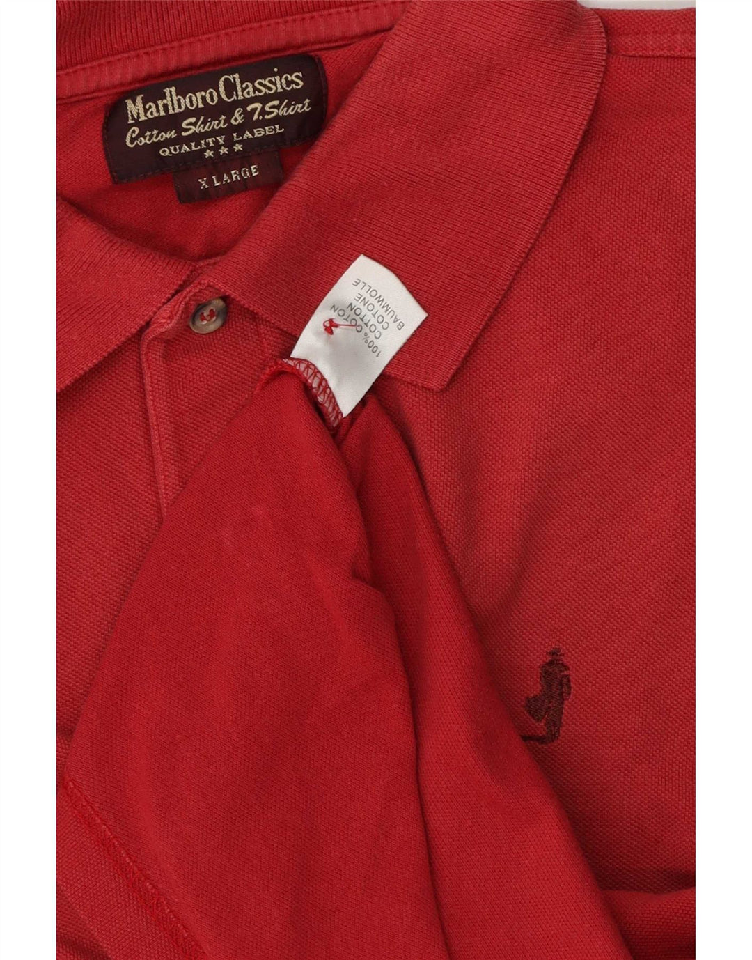 Marlboro Classics Mens Polo Shirt XL Red Cotton
