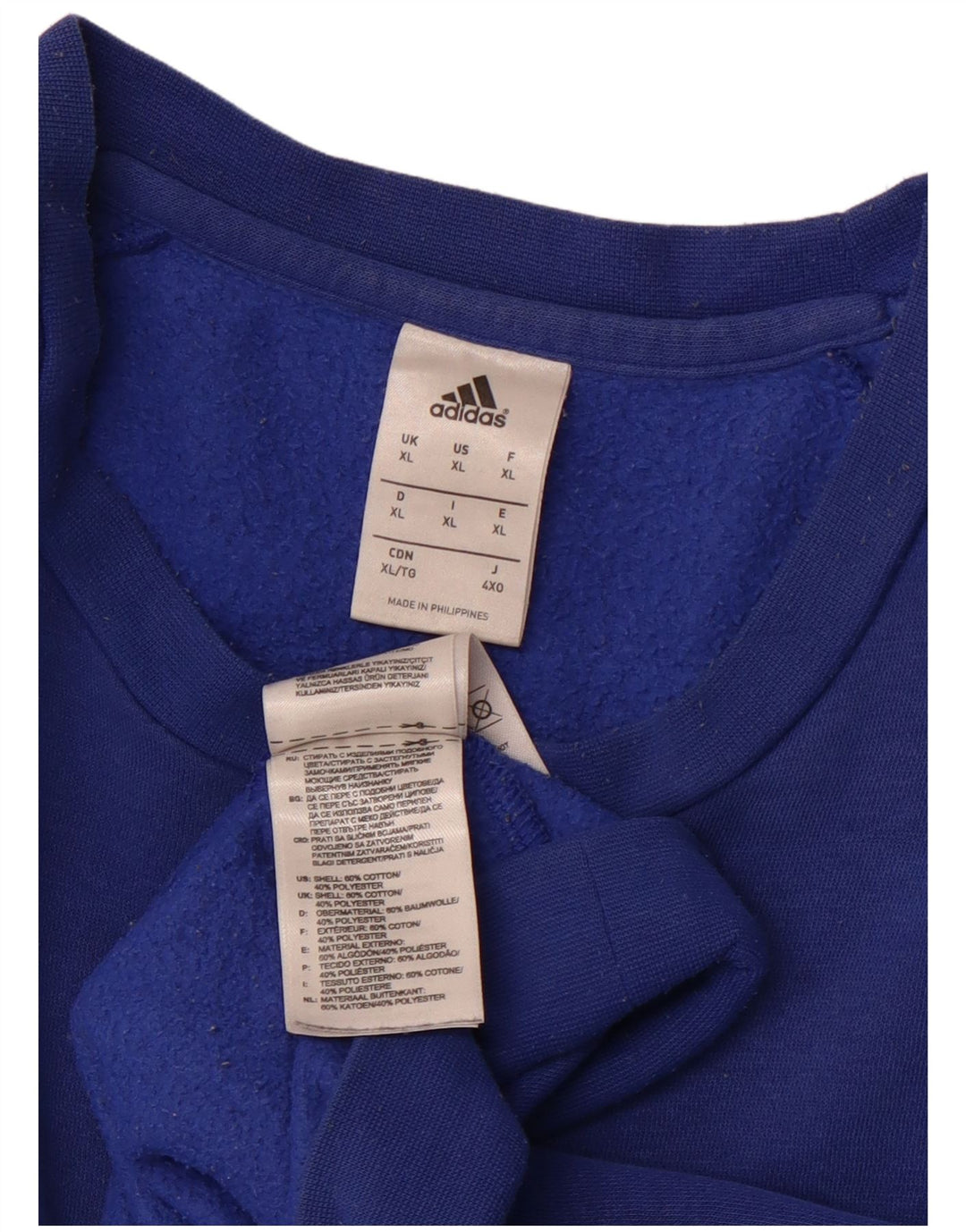 ADIDAS Mens Sweatshirt Jumper XL Blue Cotton