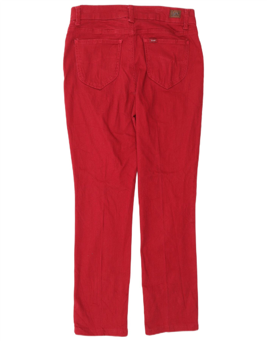 LEE Womens Mid Rise Regular Fit Straight Jeans US 6 Medium W30 L28 Red
