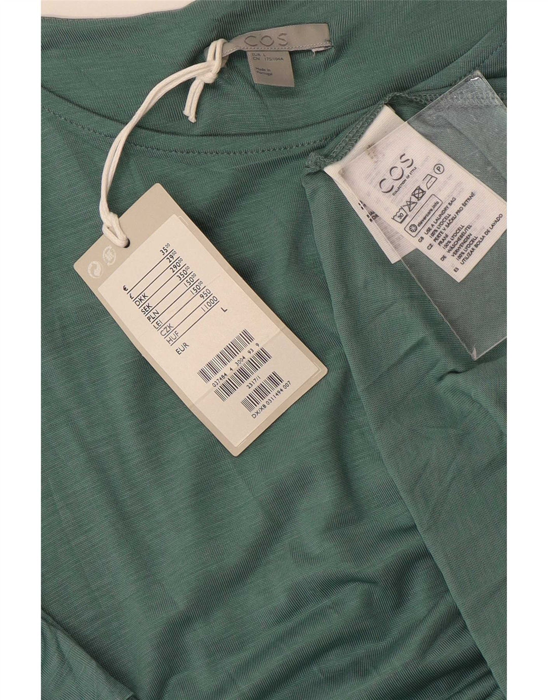 Cos Womens Tent Dress UK 16 Large Green Lyocell