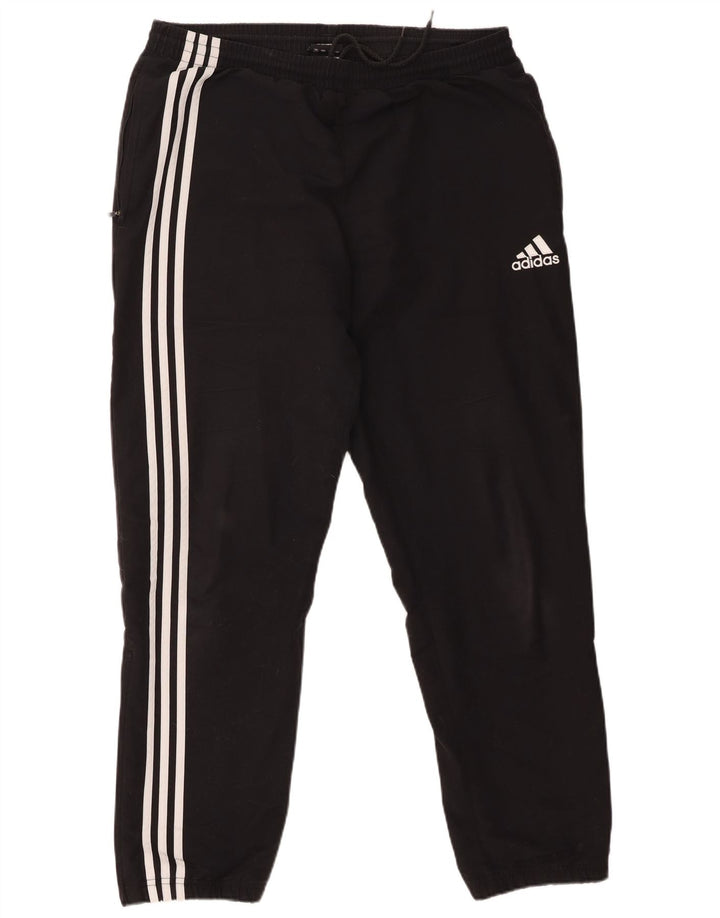 Adidas Mens Tracksuit Trousers Joggers UK 40/42 Medium  Black Polyester