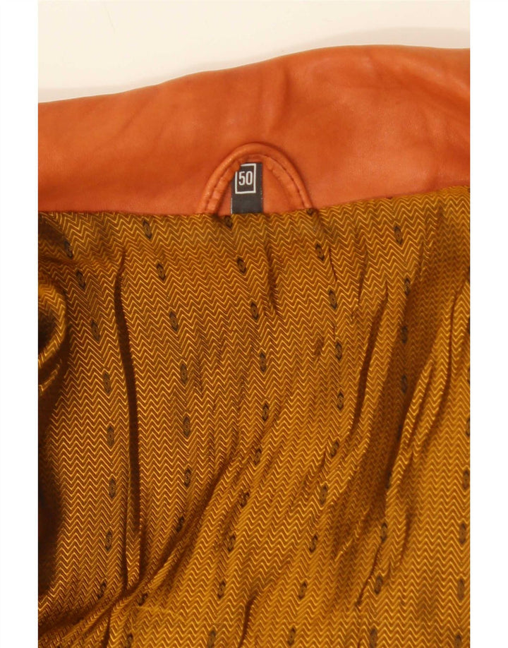 Vintage Mens Leather Jacket IT 50 Large Brown