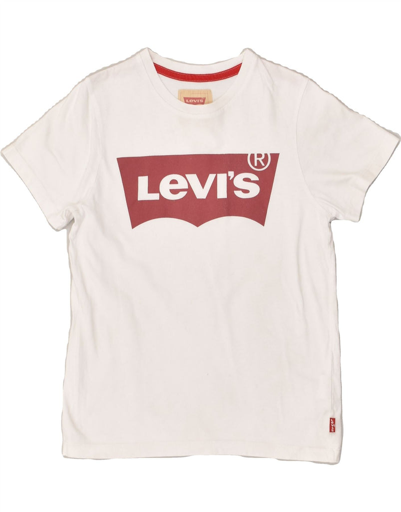 LEVI'S Boys Graphic T-Shirt Top 9-10 Years White Cotton | Vintage Levi's | Thrift | Second-Hand Levi's | Used Clothing | Messina Hembry 