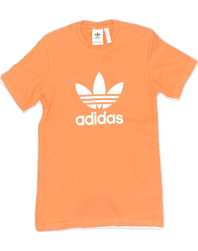 ADIDAS Mens Graphic T-Shirt Top XS Orange Cotton | Vintage Adidas | Thrift | Second-Hand Adidas | Used Clothing | Messina Hembry 