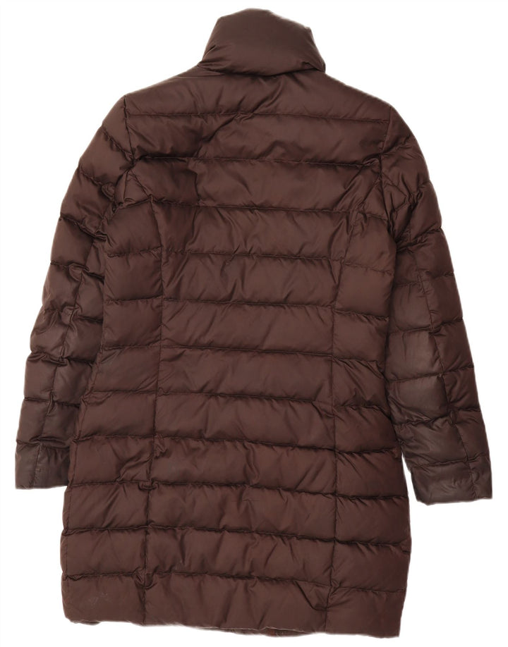MASSIMO DUTTI Womens Padded Coat UK 14 Medium Brown Polyester