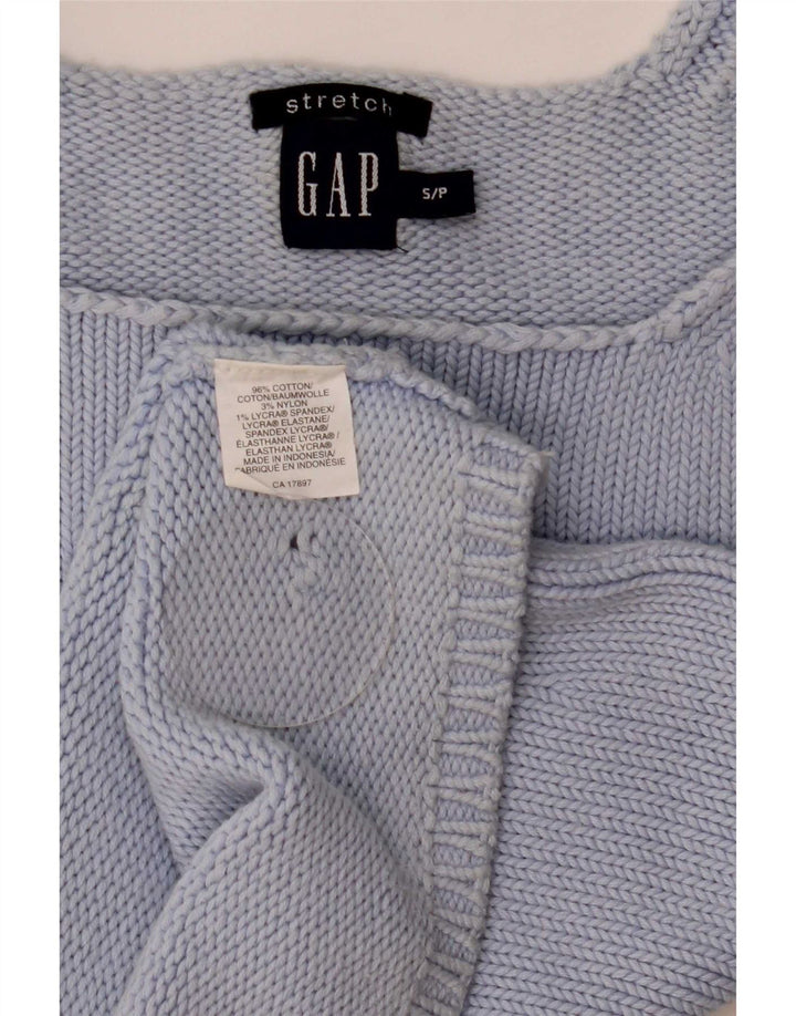Gap Womens Crop Knit Cami Top UK 8 Small Blue Cotton