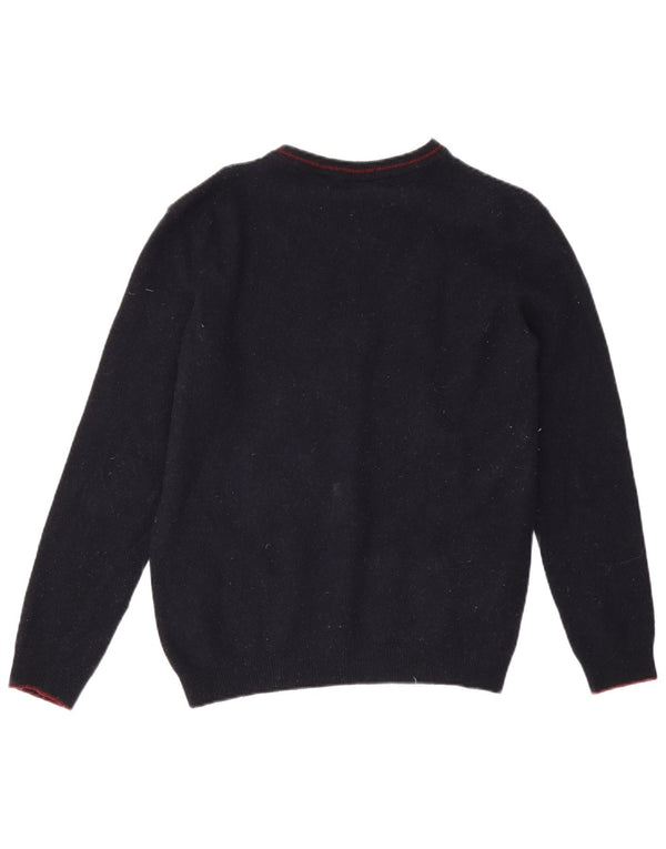 Timberland Womens Graphic Crew Neck Jumper Sweater UK 14 Medium Navy Blue