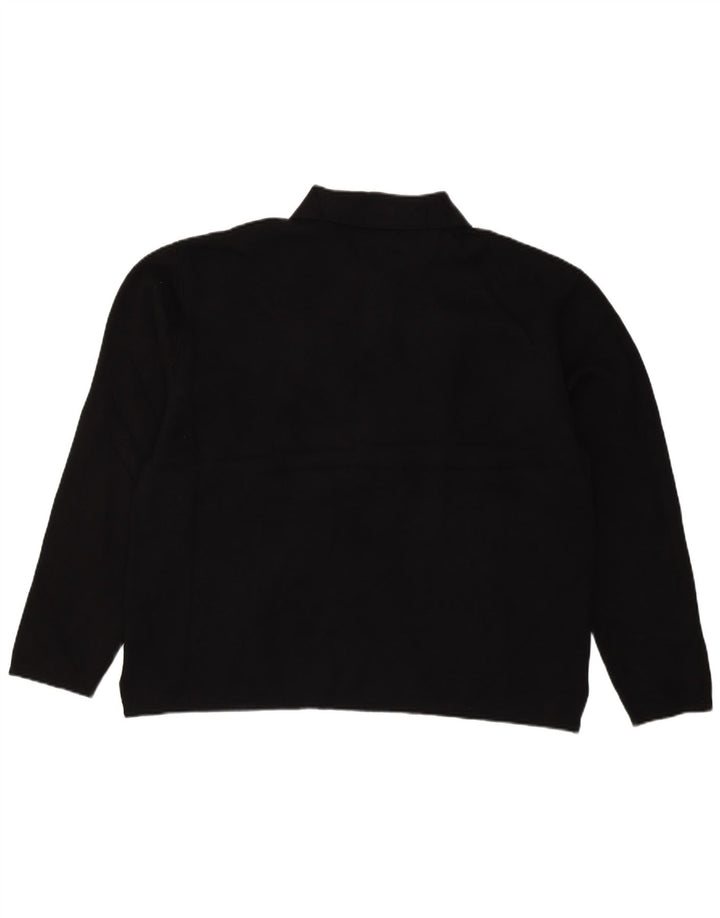 Zara Mens Polo Neck Jumper Sweater XL Black Viscose