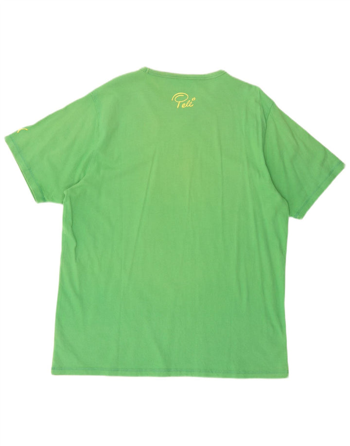 Puma Mens Graphic T-Shirt Top XL Green Cotton