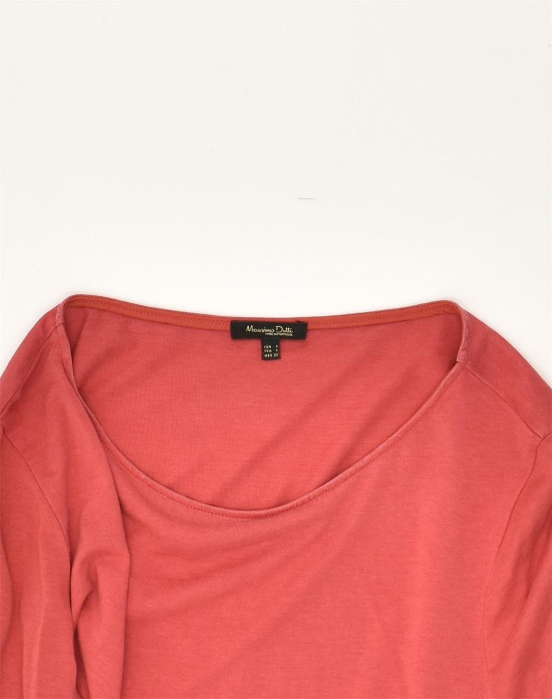 MASSIMO DUTTI Womens Top Long Sleeve UK 10 Small Red Polyester | Vintage Massimo Dutti | Thrift | Second-Hand Massimo Dutti | Used Clothing | Messina Hembry 