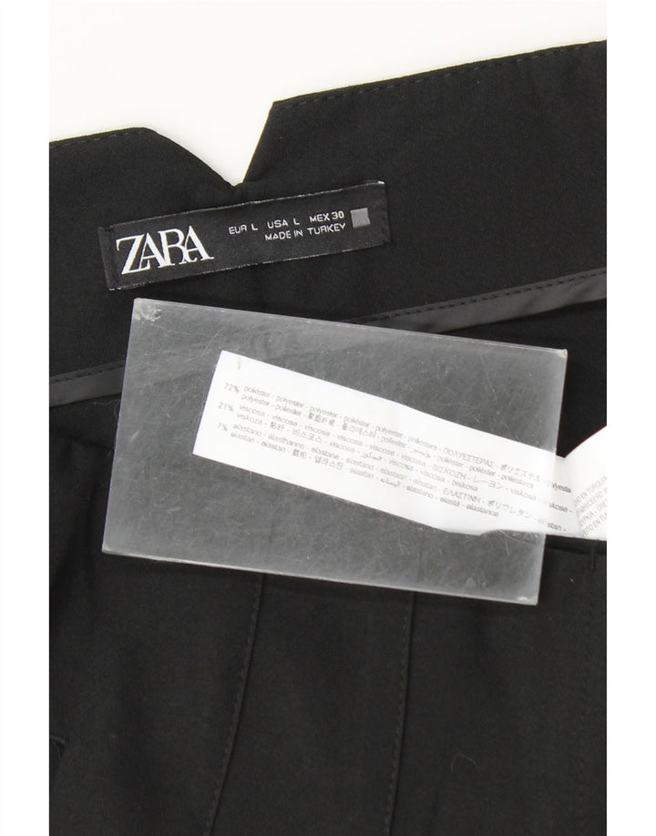 Zara Womens Tapered Chino Trousers Large W30 L26 Black Polyester