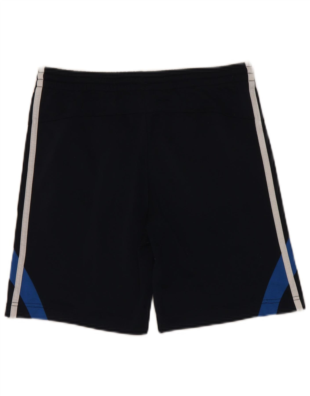 Adidas Boys Sport Shorts 11-12 Years Navy Blue Colourblock Polyester