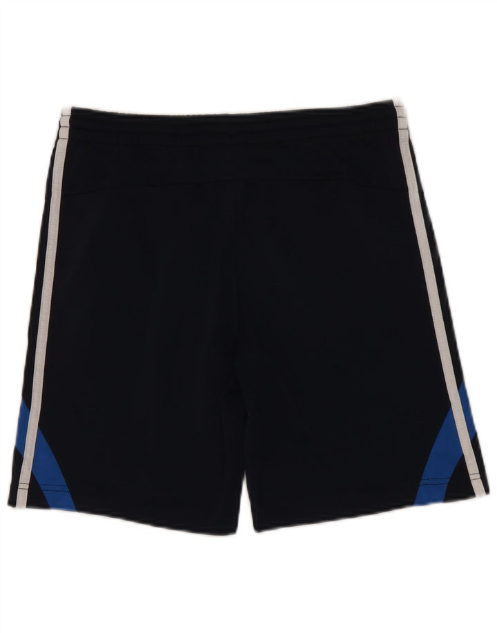 Adidas Boys Sport Shorts 11-12 Years Navy Blue Colourblock Polyester