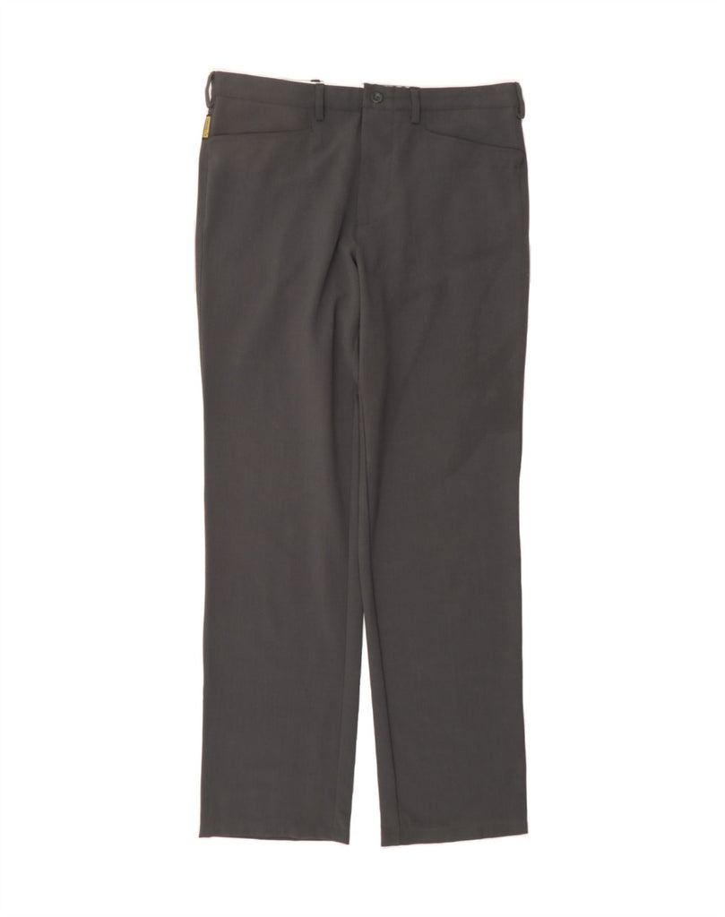 ARMANI Mens Straight Casual Trousers W40 L34 Grey Polyester Vintage Armani and Second-Hand Armani from Messina Hembry 