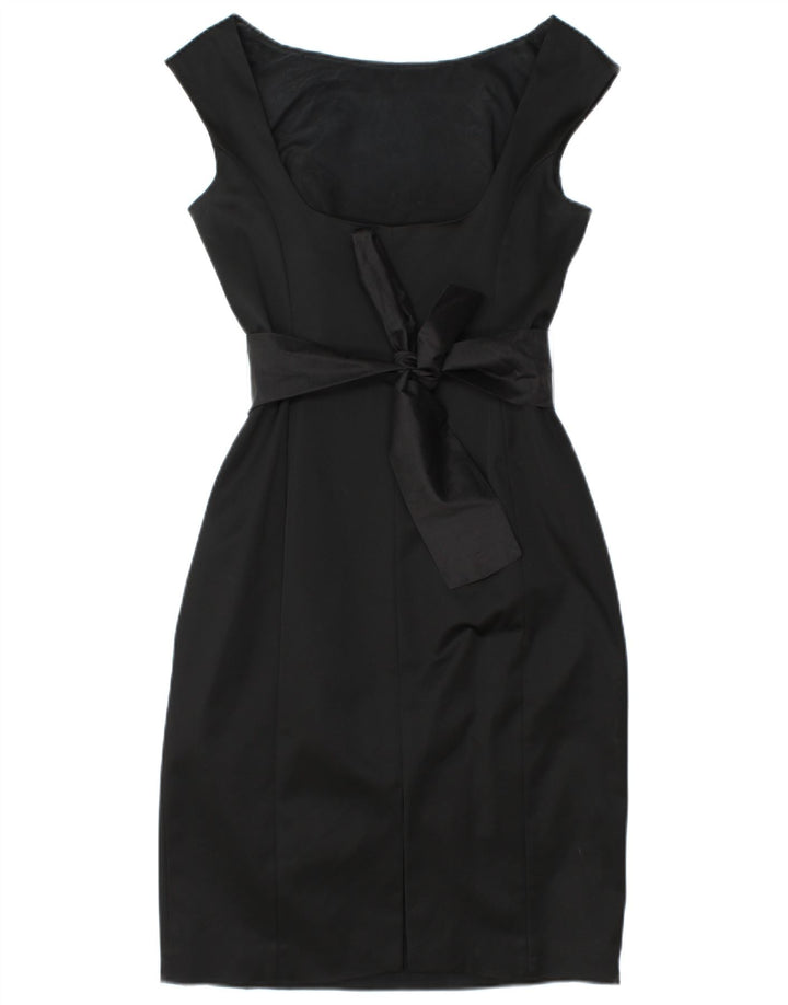 COAST Womens Sleeveless Sheath Dress UK 12 Medium Black Acetate