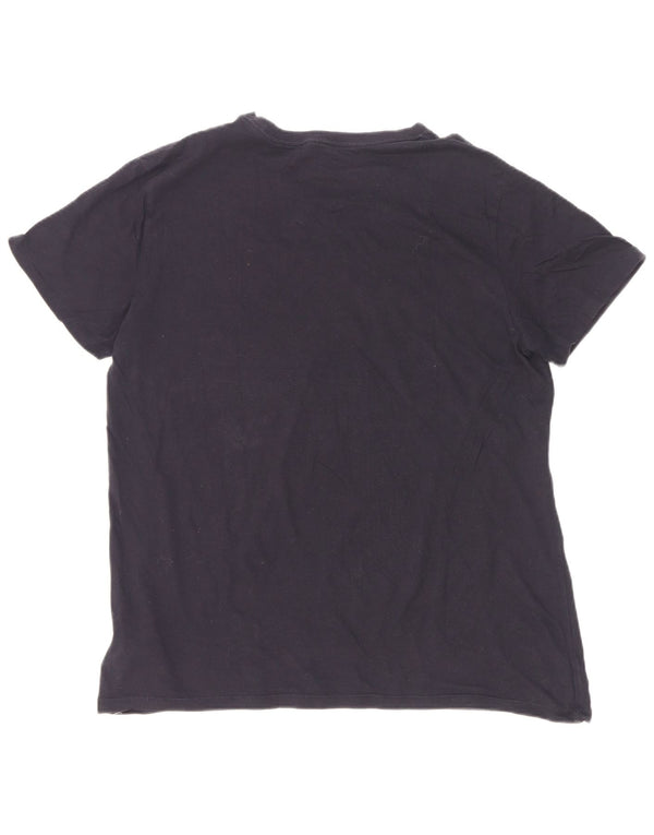Gap Mens Graphic T-Shirt Top Large Navy Blue Cotton