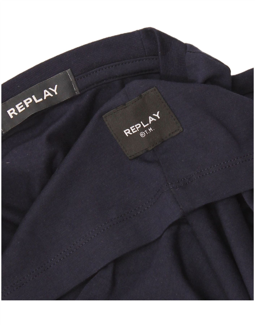 Replay Mens T-Shirt Top Medium Navy Blue