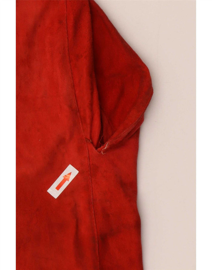 La Matta Womens Suede Wrap Dress IT 42 Medium Red