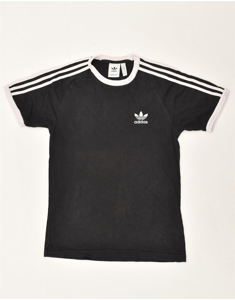 ADIDAS Mens T-Shirt Top Small Black Cotton | Vintage Adidas | Thrift | Second-Hand Adidas | Used Clothing | Messina Hembry 