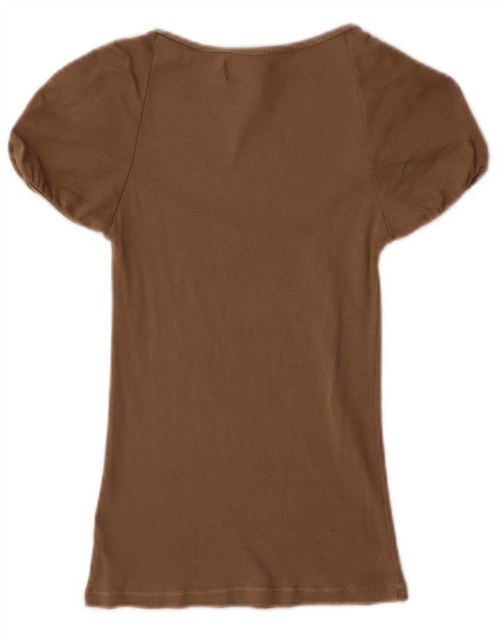 Zara Womens Blouse Top UK 8 Small Grey