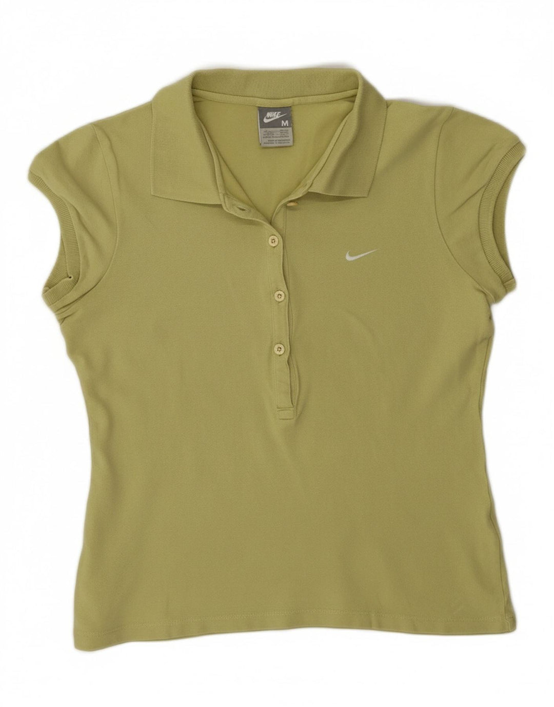 NIKE Womens Polo Shirt UK 10/12 Medium Green Cotton Vintage Nike and Second-Hand Nike from Messina Hembry 