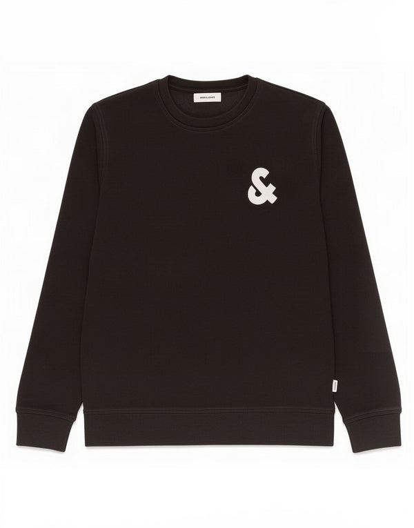 Jack & Jones Mens Graphic Sweatshirt Jumper Medium Black Cotton