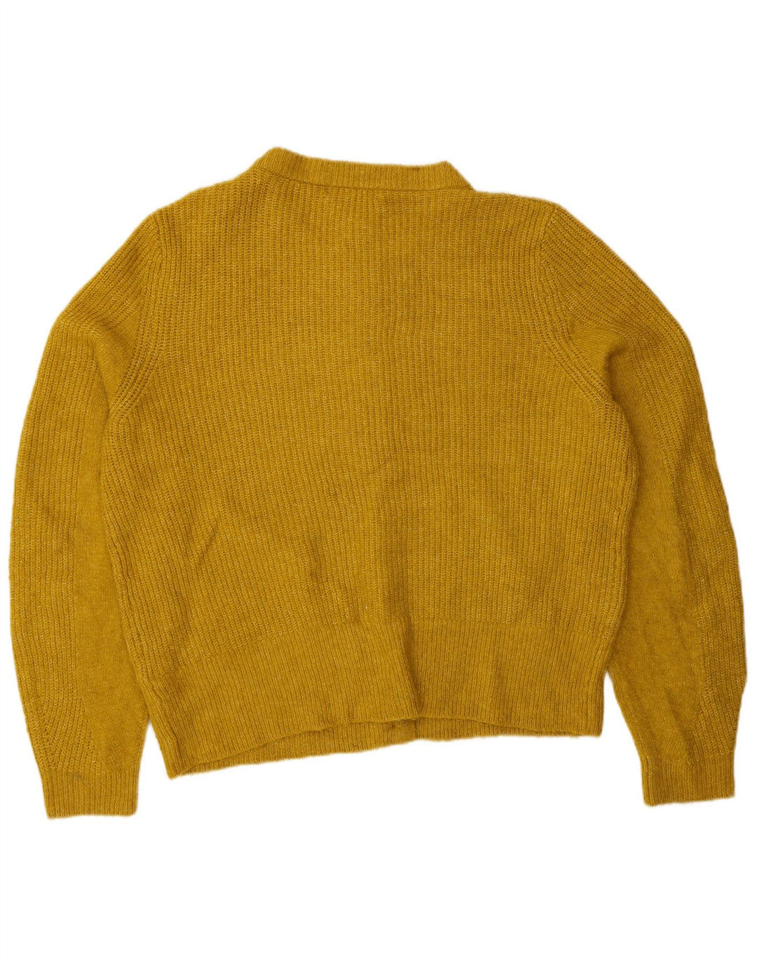 Marks & Spencer Womens Cardigan Sweater UK 16 Large  Yellow Acrylic
