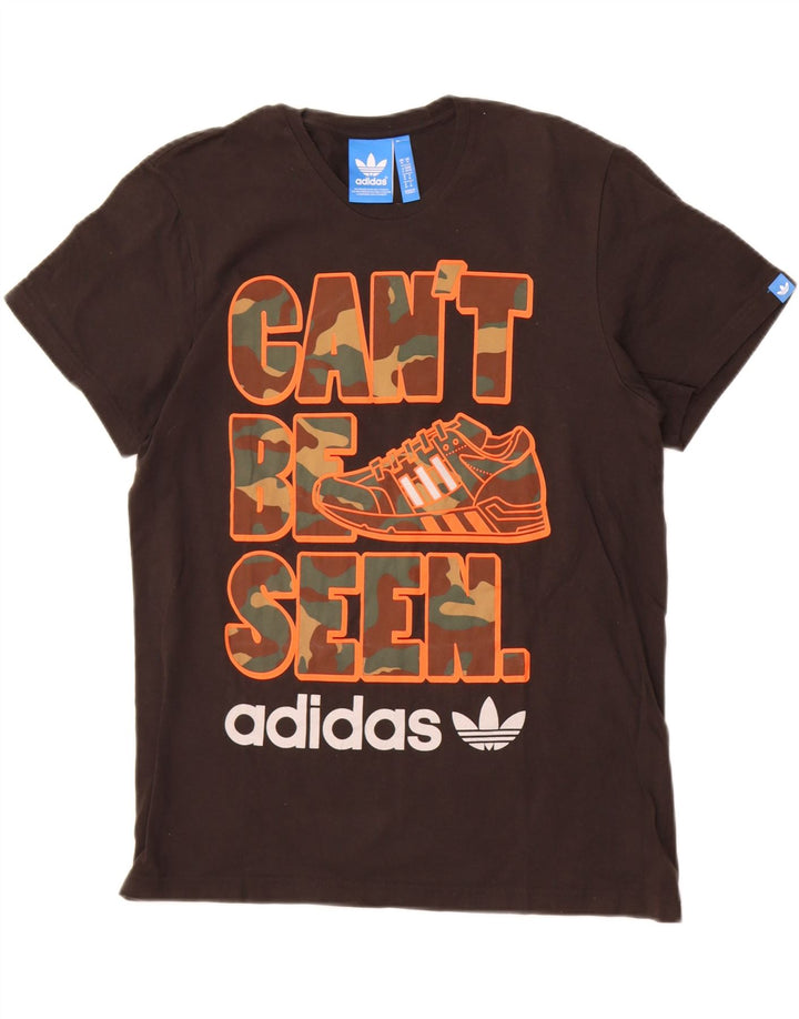 Adidas Mens Graphic T-Shirt Top Medium Black