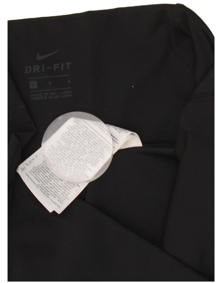 Nike Womens Leggings UK 14 Large  Black Polyester
