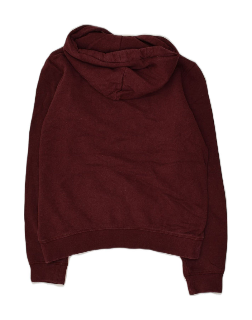 JACK WILLS Womens Graphic Hoodie Jumper UK 10 Small Burgundy Cotton | Vintage Jack Wills | Thrift | Second-Hand Jack Wills | Used Clothing | Messina Hembry 