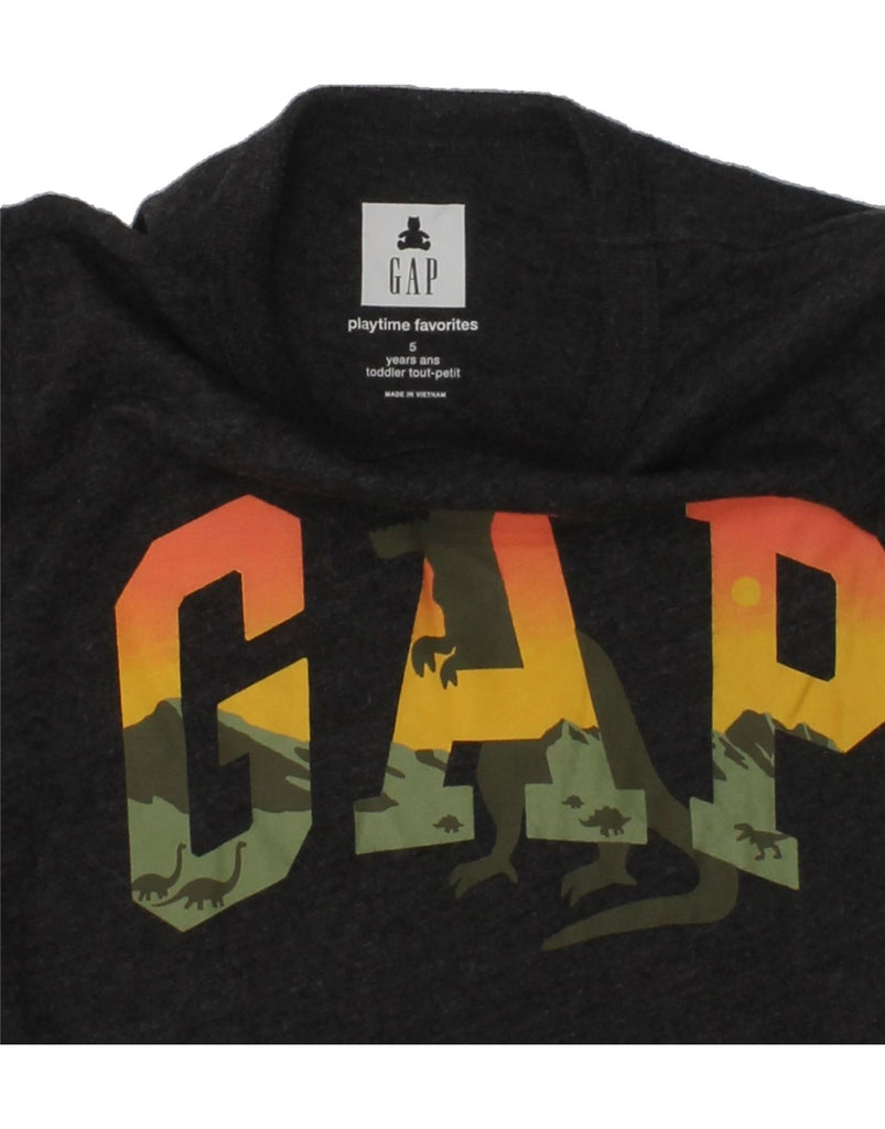 GAP Boys Petit Graphic T-Shirt Top 4-5 Years Grey | Vintage Gap | Thrift | Second-Hand Gap | Used Clothing | Messina Hembry 