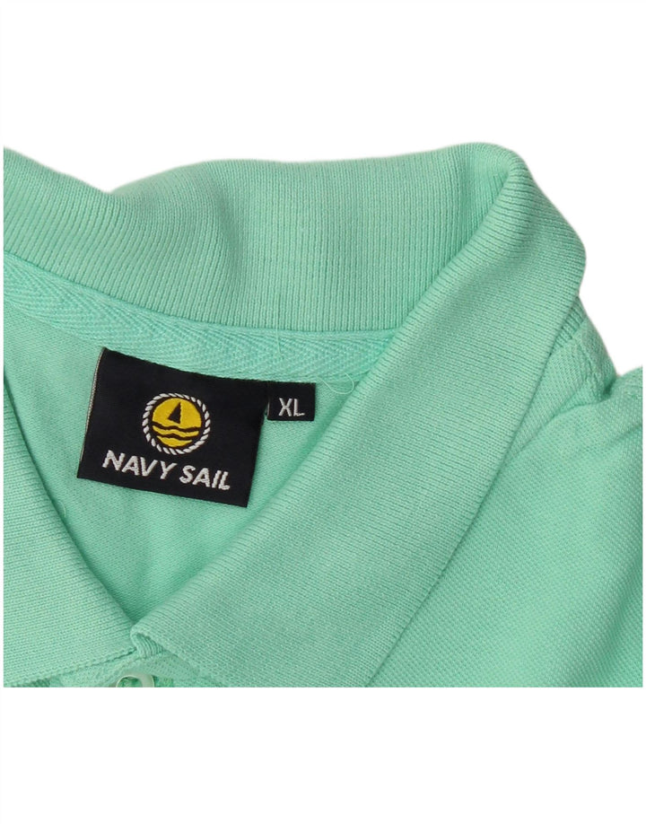 VINTAGE Mens Polo Shirt XL Turquoise