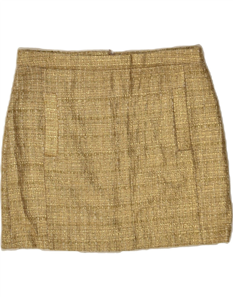 MASSIMO DUTTI Womens Mini Skirt W28 Medium Gold Acrylic | Vintage Massimo Dutti | Thrift | Second-Hand Massimo Dutti | Used Clothing | Messina Hembry 