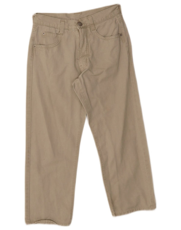 Armani Boys Straight Casual Trousers 6-7 Years Beige Cotton