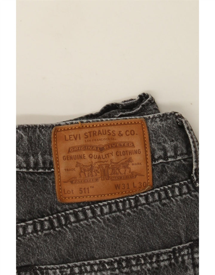 Levi's Mens 511 Slim Jeans W31 L30 Grey Cotton