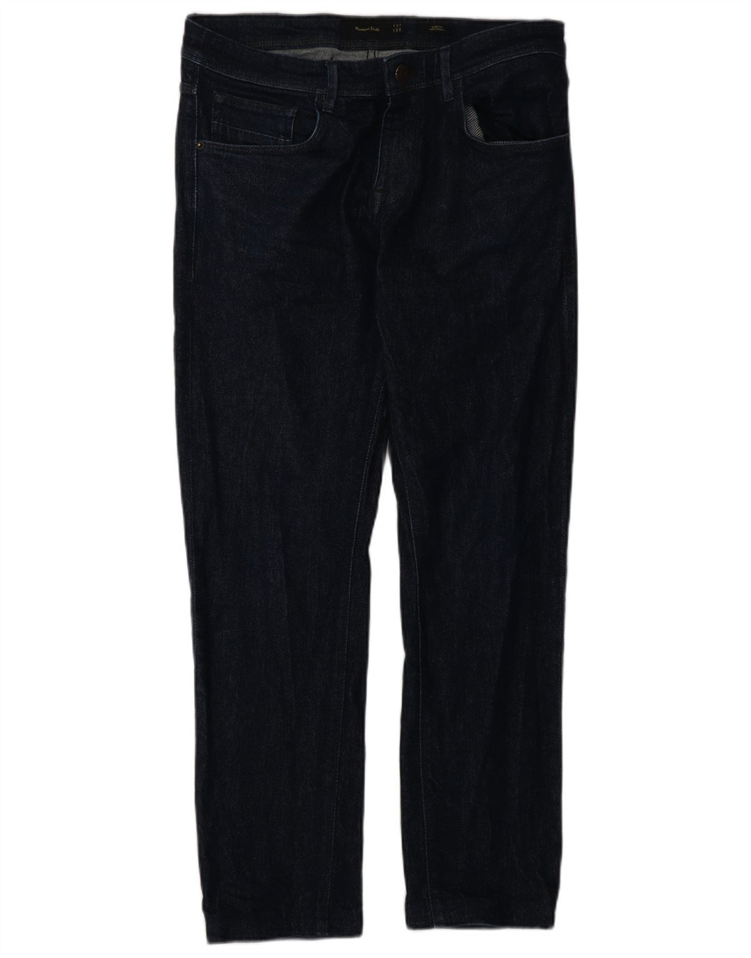 Massimo Dutti Mens Slim Jeans EU 40 Medium W31 L28 Navy Blue Cotton