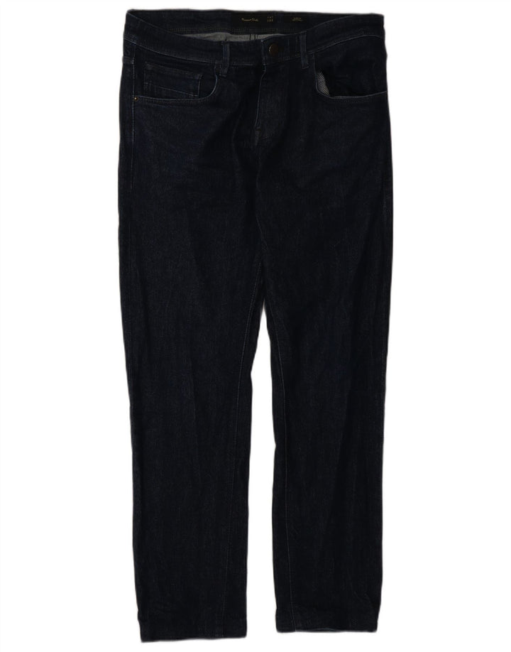 Massimo Dutti Mens Slim Jeans EU 40 Medium W31 L28 Navy Blue Cotton