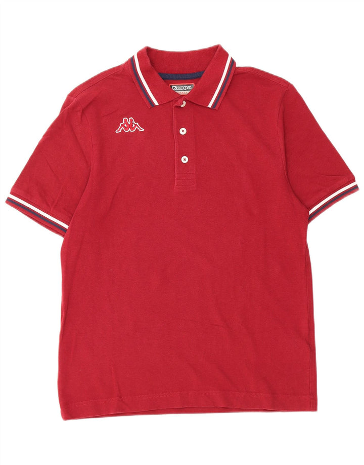 Kappa Mens Polo Shirt Small Burgundy Cotton