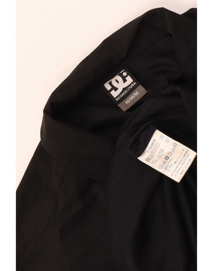 DC Mens Graphic Rain Jacket UK 38 Medium Black Polyester