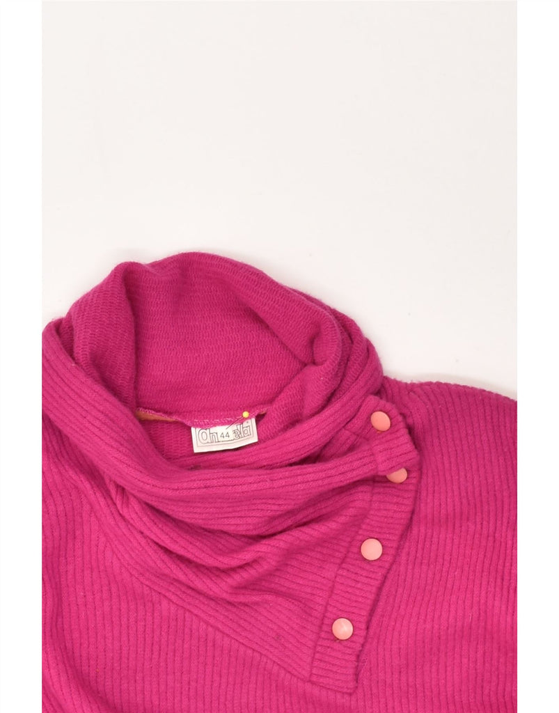 VINTAGE Womens Shawl Neck Jumper Sweater IT 44 Medium Pink | Vintage Vintage | Thrift | Second-Hand Vintage | Used Clothing | Messina Hembry 