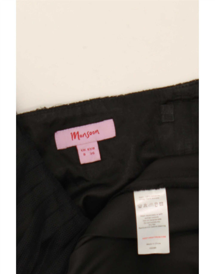 Monsoon Womens Oversized Strapless Dress UK 8 Small Black Polyester