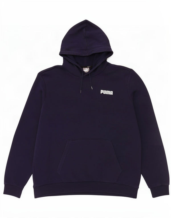 Puma Mens Hoodie Jumper XL Navy Blue Cotton