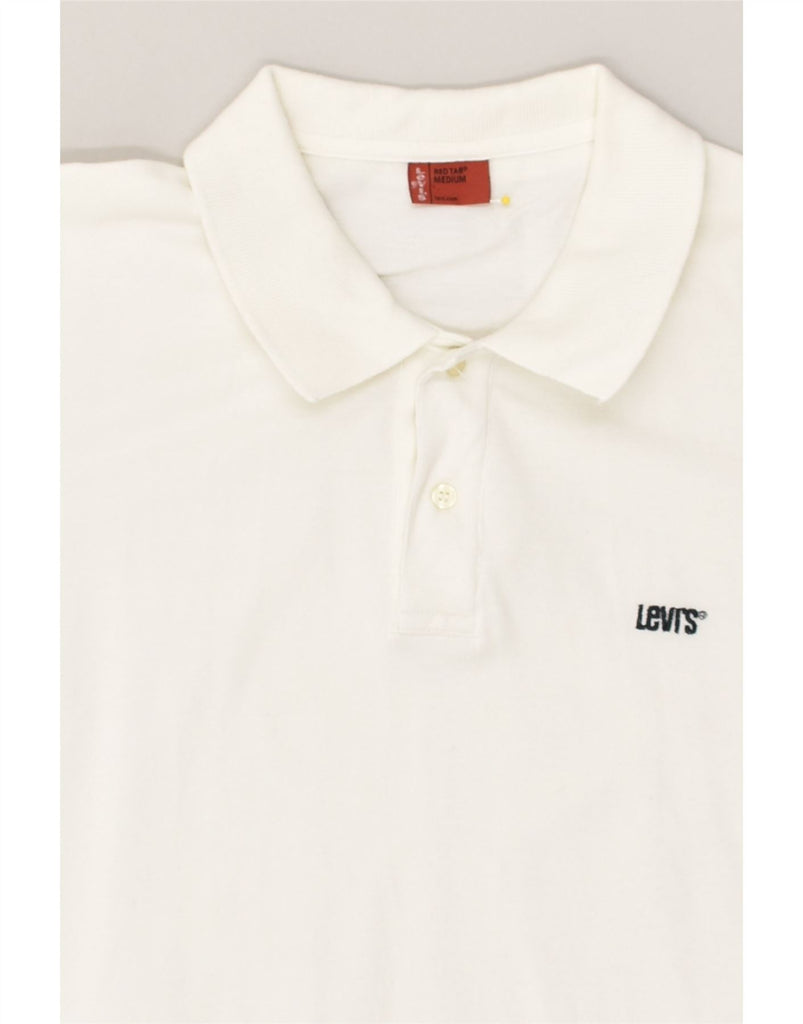 LEVI'S Mens Polo Shirt Medium White Cotton | Vintage Levi's | Thrift | Second-Hand Levi's | Used Clothing | Messina Hembry 