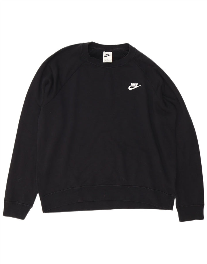 Nike Mens Sweatshirt Jumper Large Black Cotton