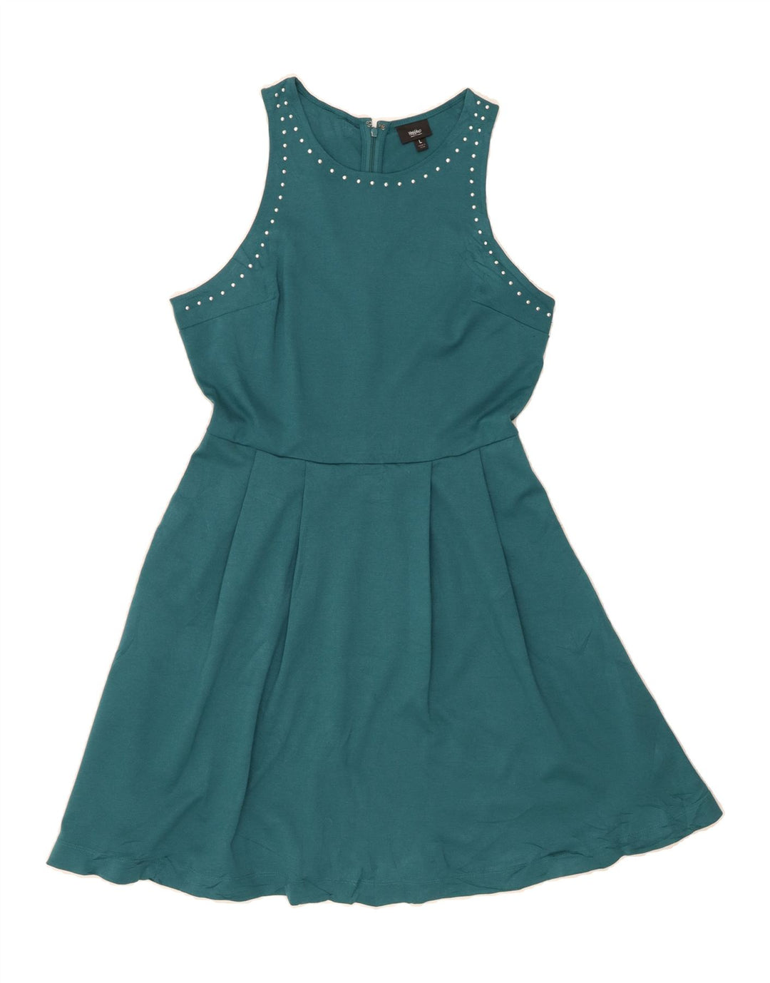 MOSSIMO Womens Sleeveless A-Line Dress UK 16 Large Green Polyester Vintage Mossimo and Second-Hand Mossimo from Messina Hembry 