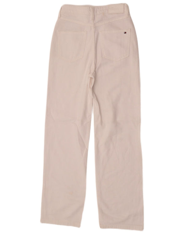 Tommy Hilfiger Womens Straight Jeans W27 L30 White Cotton