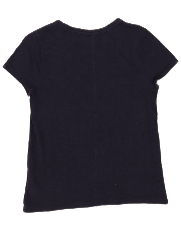 Gap Womens T-Shirt Top UK 12 Medium Navy Blue Cotton